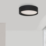 Nova Luce Oby - plafonnier - Ø 45 x 12 cm - 30W LED dimmable inclus - noir sable