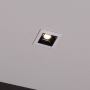 Nova Luce Akira - spot à encastrer - 7,1 x 7,2 cm - 42 x 41 mm taille d'encastrement - 3W LED inclus - noir - blanc chaud
