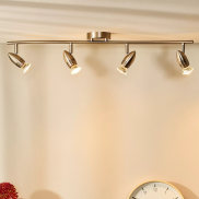 Lucide Caro 4 - spot en saillie - 78 x 9 x 13 cm - 4 x 5W LED inclus - chrome satiné