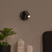 Lucide Toni - applique murale rechargeable - Ø 8,1 x 12,4 cm - 2W LED dimmable inclus - gris
