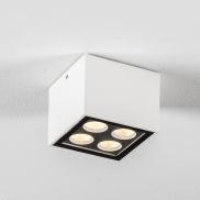 Nova Luce Jax - plafonnier extérieur - 8 x 6,5 x 8 cm - 8W LED inclus - IP54 - blanc sablé