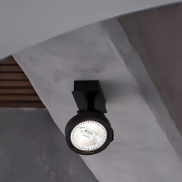 Nova Luce Thomas - spot en saillie - 6 x 19 x 14,5 cm - noir