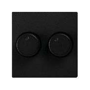 Ion Industries V1/J1 - plaque centrale avec double bouton variateur - noir mat