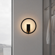 Nova Luce Tilia - applique murale - Ø 22 x 10 cm - 10W LED inclus - noir sablé