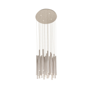 Maxlight Organic - lampe suspendue - Ø 62 x 190 cm - 33 x 1W + 4 x 3W LED dimmable inclus - chrome