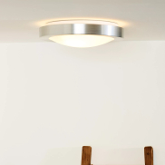 Lucide Fresh 2 - plafonnier - Ø 35 x 10 cm - IP44 - aluminium brossé