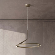 Nova Luce Tilia - suspension - Ø 60 x 250 cm - LED 31W dimmable incluse - moka