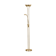 Searchlight Mother & Child - lampadaire avec liseuse - Ø25,4 x 180 cm - 15,5W + 5W LED dimmable inclus - laiton satiné