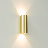 Artdelight Brody - applique murale - Ø 7,2 x 18 cm - 2 x 4W LED inclus - IP54 - or brossé