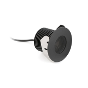 Faro Grund - spot rond pour l'extérieur - Ø 92 mm, Ø 68 mm à encastrer - 13W LED inclus - IP67 - noir