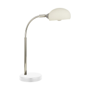 Searchlight Astro - lampe à poser - 15 x 49 cm - noir, chrome et opale