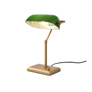 Artdelight Oxford - lampe à poser - 27 x 19 x 37 cm - or et vert