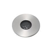 Faro Grund - spot rond pour l'extérieur - Ø 37 mm, Ø 32 mm à encastrer - 2W LED inclus - IP67 - acier inoxydable satiné - couleur de lumière blanc chaud (3000K)