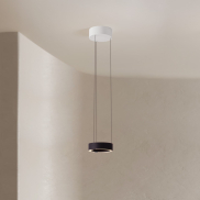 Nova Luce Afi - lampe suspendue - Ø 20 x 280 cm - 24W dimmable LED inclus - noir