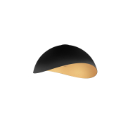 Nova Luce Opsi - plafonnier - Ø 50 x 24 cm - noir sablé et or