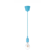 Nova Luce Swing - lampe suspendue - Ø 4,5 x 100 cm - bleu ciel