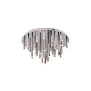 Maxlight Organic - plafonnier - Ø 60 x 34 cm - 33 x 1W LED dimmable inclus - chrome