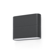 Faro Aday - applique murale - 11,3 x 2,2 x 9 cm - 6W LED inclus - IP54 - gris foncé