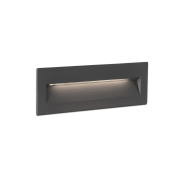 Faro Nat - applique encastrée - 22,5 x 7,3 x 7,5 cm - 8W LED inclus - IP65 - gris foncé