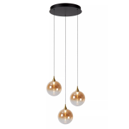 Lucide Gisela - lampe suspendue - Ø 36 x 150 cm - 3 x 3,6W LED dimmable inclus - amber
