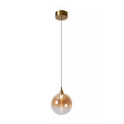 Lucide Gisela - lampe suspendue - Ø 16 x 150 cm - 5W LED inclus - ambre