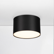 Nova Luce Marsa - plafonnier - Ø 11 x 6,5 cm - 10W LED inclus - noir sablé