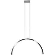 Maxlight Trio Arc - lampe suspendue - 80 x 180 cm - 21W LED inclus - noir et chrome