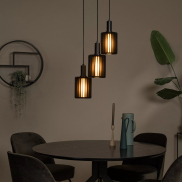 Lucide Lambres - lampe suspendue - Ø 40 x 164 cm - noir