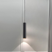 Nova Luce Gia - lampe suspendue - Ø 6 x 170 cm - noir