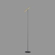 Artdelight Kansas - lampadaire - 20 x 25 x 140 cm - 6W dimmable LED inclus - noir et or chaud