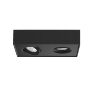 Artdelight Brooklyn2 - spot en saillie - 13,5 x 22,4 x 6 cm - 2 x 8W LED dimmable inclus - noir