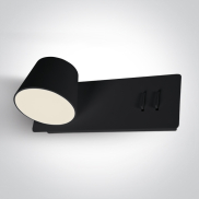ONE Light Reading Spots - applique murale avec interrupteur - 22 x 12 x 8 cm - 6W + 4W LED inclus - noir