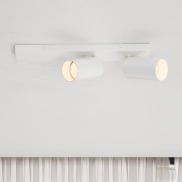 Nova Luce Zelos - spot en saillie 2L - 35 x 13,7 x 6 cm - blanc sablé