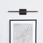 Nova Luce Azure - applique murale - 6,9 x 11,8 x 60 cm - 12,5W LED inclus - noir sable