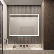 Nova Luce Ambor - applique murale - 60 x 80 x 5,5 cm - 37W LED inclus - IP44 - noir anodisé