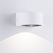 Nova Luce Opera - applique murale extérieure - 11 x 6,8 x 10 cm -  6W LED inclus - IP54 - blanc sablé