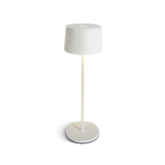 ONE Light Portable Trendy Light - lampe de table d'extérieur - rechargeable via câble USB - Ø 11 x 35 cm - 3,3W dimmable LED inclus - IP65 - blanc