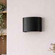 Nova Luce Duomo - applique murale extérieure - 12 x 8 x 3,7 cm -  5W LED inclus - IP54 - anthracite foncé