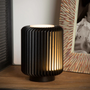 Lucide Turbin - lampe à poser - Ø 10,6 x 13,7 cm - 5W LED inclus - noir