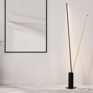Nova Luce Kimolia - lampadaire - Ø 22 x 180,7 cm - 49W dimmable LED inclus - noir mat