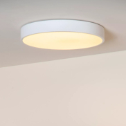 Lucide Unar - plafonnier - Ø 30 x 5 cm - 18W LED dimmable inclus - 3 niveaux de dimmer - blanc