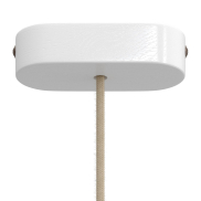 Creative Cables - rosace de plafond ovale 1 point lumineux - 2,7 x 12 x 5,1 cm - blanc
