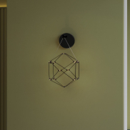 Nova Luce Nebula - applique murale - 17 x 31 x 23,4 cm - 6W LED inclus - noir chromé
