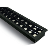 ONE Light Profils linéaires LED encastrés - plafonnier encastré - 130 x 8 x 5,5 cm - 40W LED inclus - noir - couleur de lumière blanc chaud