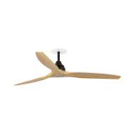 Faro Alo L - ventilateur de plafond avec rosace encastrée - Ø 152 cm - noir mat et pin