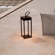 Nova Luce Lucia - lampe de table portable - 12 x 30 x 12 cm - 4W LED inclus -  IP54 - noir sablé