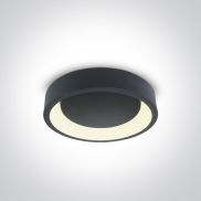 ONE Light LED Decorative Plafo Round - plafonnier - Ø 45,5 x 13,2 cm - 32W LED inclus - anthracite - couleur de lumière réglable