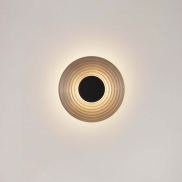 Nova Luce Nous - applique murale - Ø 30 x 30 cm - 8W LED inclus - noir nickel