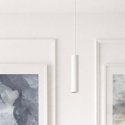 Nova Luce Mare - lampe suspendue - Ø 5,5 x 183 cm - blanc sablé