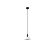 Faro Tatawin S - suspension - Ø 18,4 x 208,1 cm - noir satiné et blanc brillant